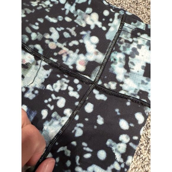 Lululemon Fast Free Crop II *Nulux 19" Pixel Haze Multi Black Size 6 - Picture 5 of 7